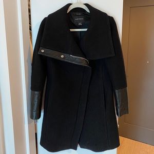 Club Monaco Halli Leather Trim Coat 